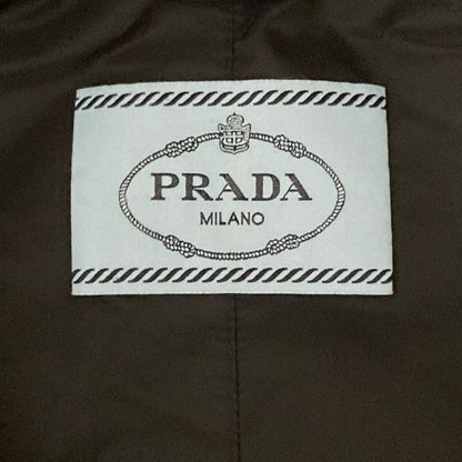 Prada Nylon Padded Soutien Collar Coat Black Fall Winter 38 — view 5