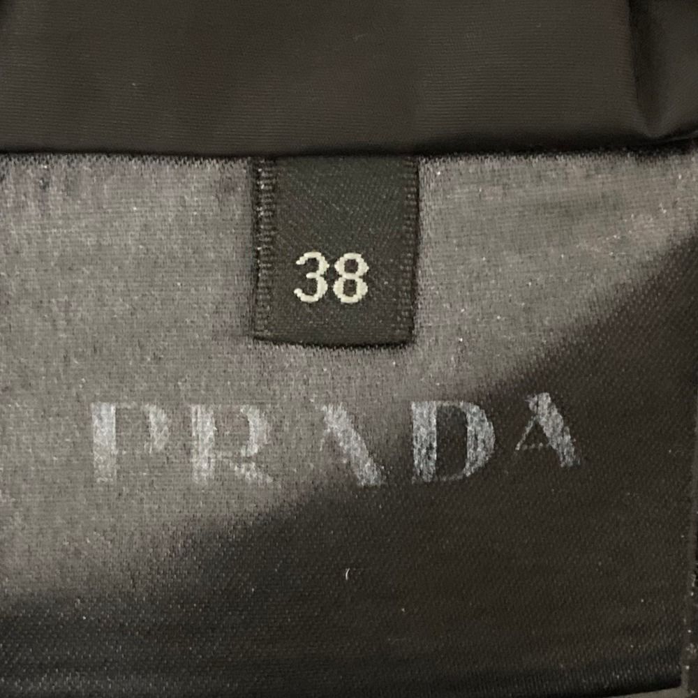 Prada Nylon Padded Soutien Collar Coat Black Fall Winter 38 — view 6