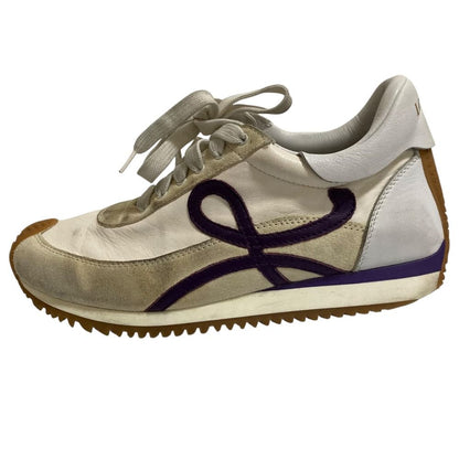 Loewe Flow Runner Leather Sneakers Ivory Spring Summer Fall Winter — view 4