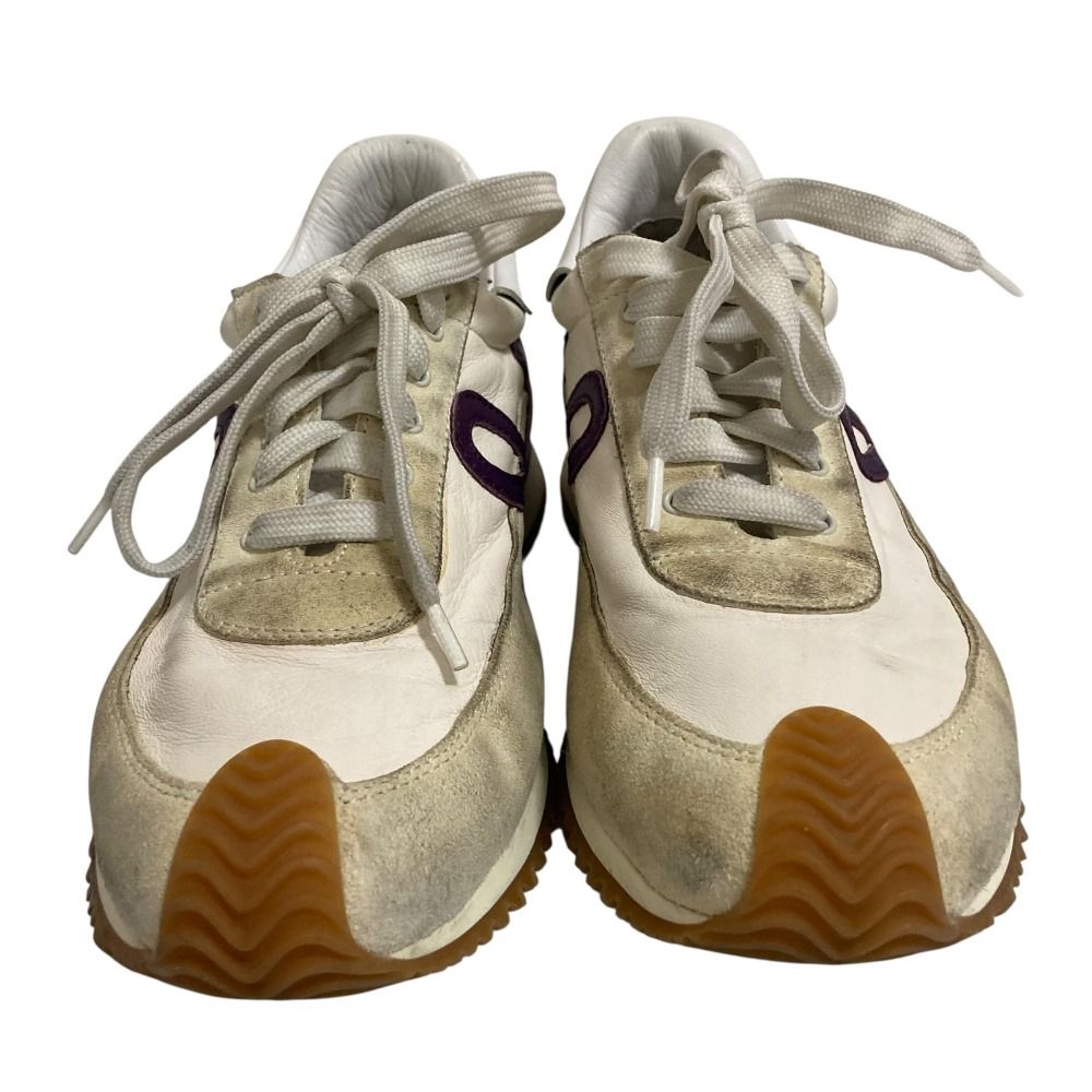Loewe Flow Runner Leather Sneakers Ivory Spring Summer Fall Winter — view 2