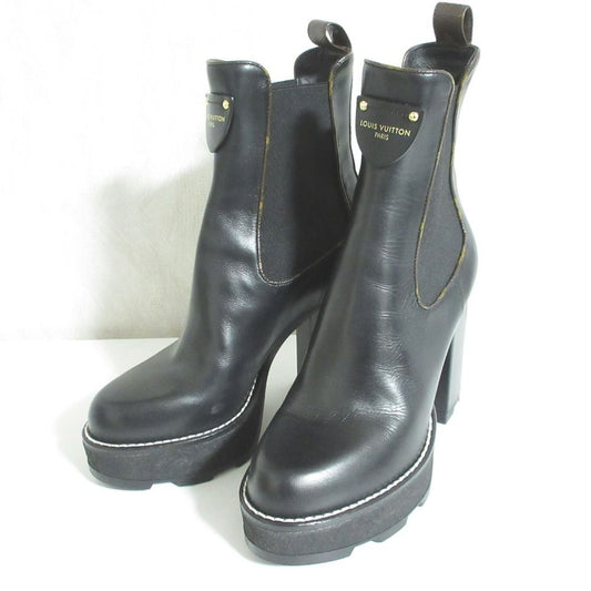 Louis Vuitton LV Beaubourg Ankle Boots Black Short Autumn Winter