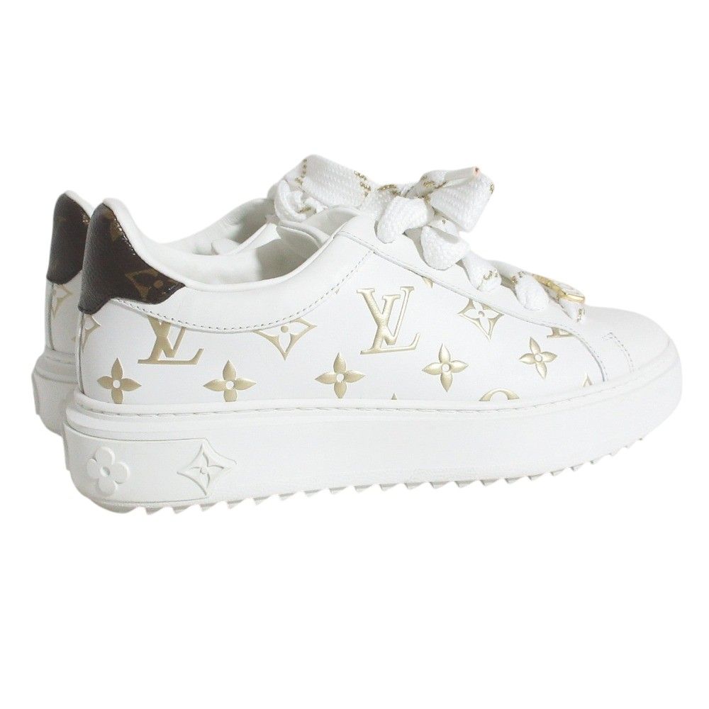 Louis Vuitton Time Out Line Monogram Sneakers White Gold Colored Spring — view 2