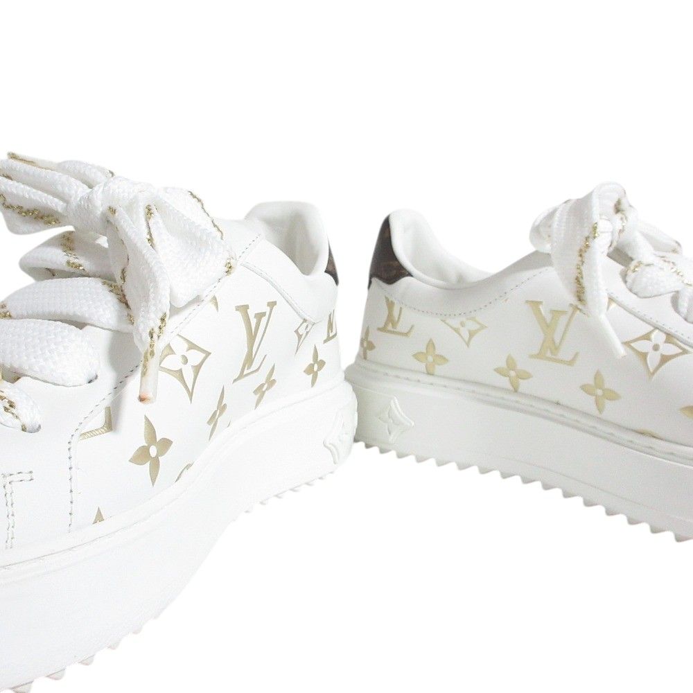 Louis Vuitton Time Out Line Monogram Sneakers White Gold Colored Spring — view 6
