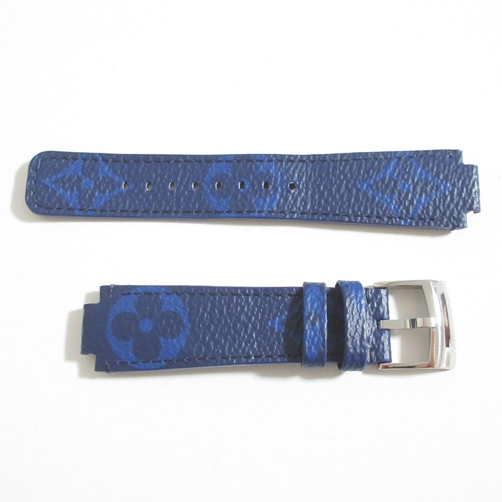 Louis Vuitton Tambour Monogram Strap M Blue Watch — view 2