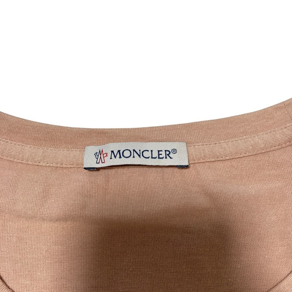 Moncler Logo Patch T-Shirt Pink Short Sleeve Spring Summer M — view 3