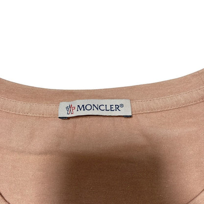 Moncler Logo Patch T-Shirt Pink Short Sleeve Spring Summer M — view 3
