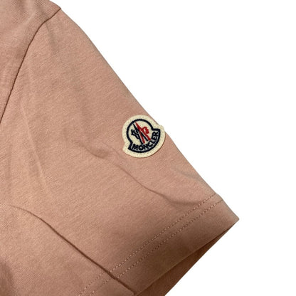 Moncler Logo Patch T-Shirt Pink Short Sleeve Spring Summer M — view 4