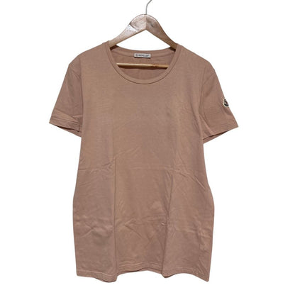 Moncler Logo Patch T-Shirt Pink Short Sleeve Spring Summer M