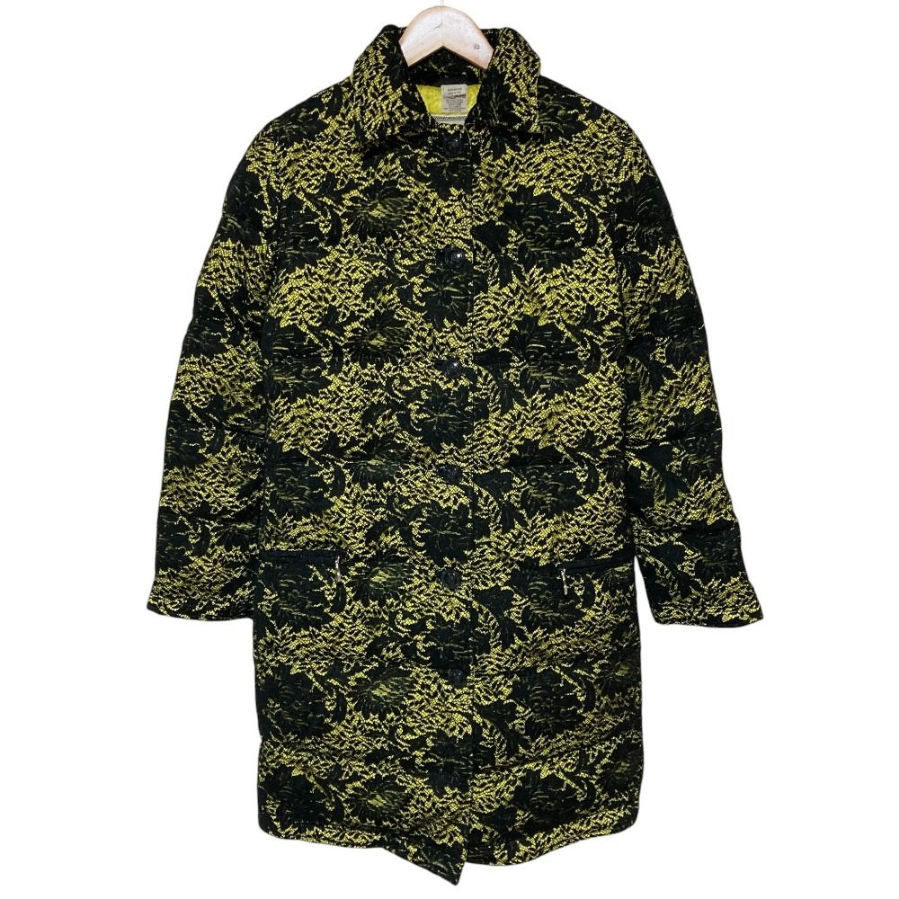 Versace Gianni Vintage Medusa Button Lace Padding Coat Black Yellow 42