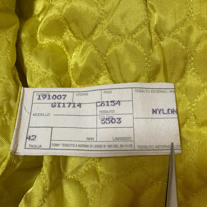 Versace Gianni Vintage Medusa Button Lace Padding Coat Black Yellow 42 — view 8