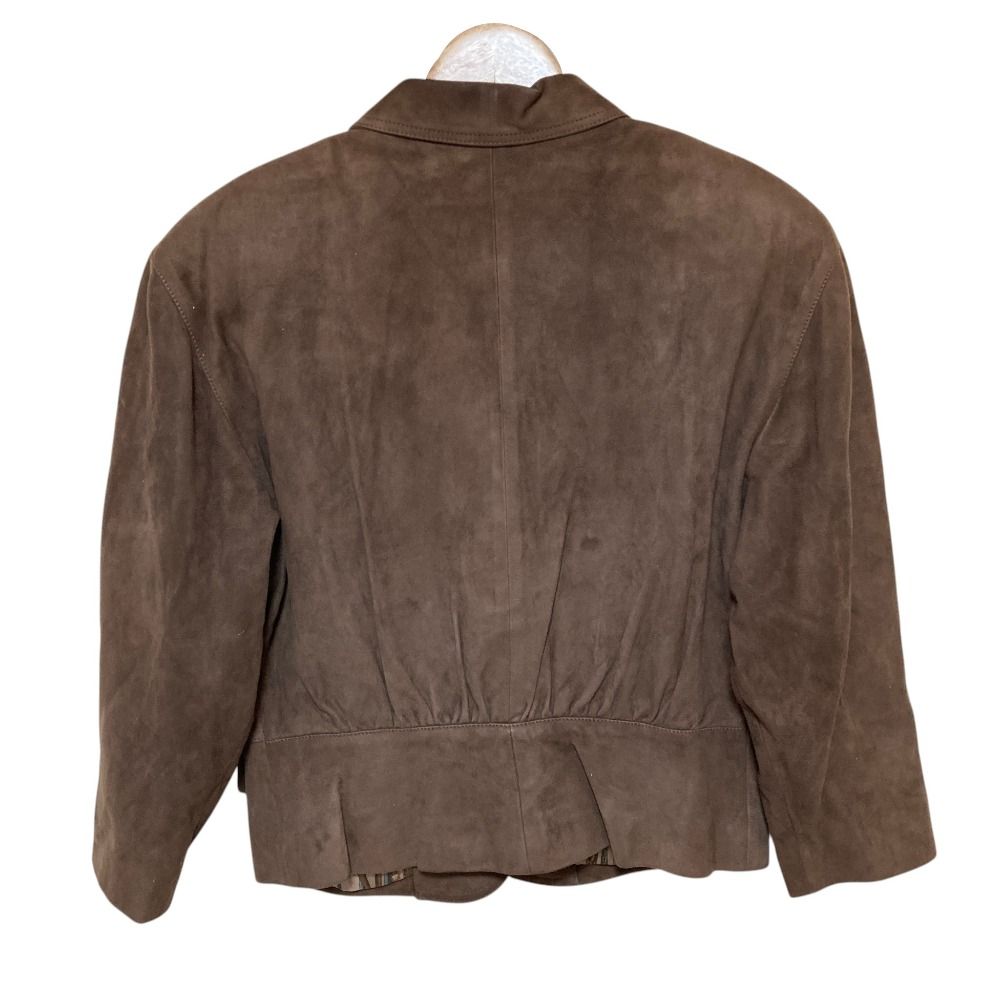 Gucci Vintage Lining Belt Pattern Deerskin Jacket Skirt Set Brown Set Spring 44 — view 3