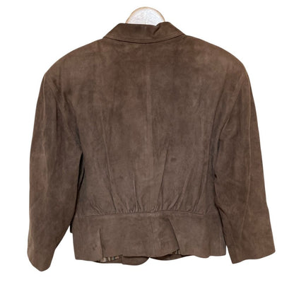Gucci Vintage Lining Belt Pattern Deerskin Jacket Skirt Set Brown Set Spring 44 — view 3