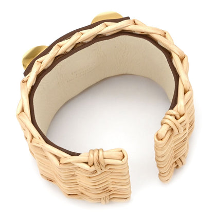 Hermes Bracelet Collier de Chien Medor Picnic Vaud Barenia Willow Wood Nata — view 2