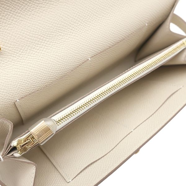 Hermes Wallet Kelly Long to Go Veau Epsom Craie Gold — view 6
