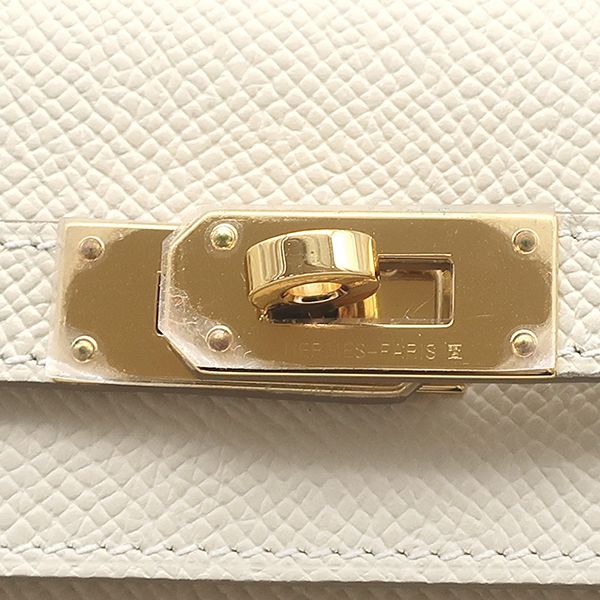 Hermes Wallet Kelly Long to Go Veau Epsom Craie Gold — view 5