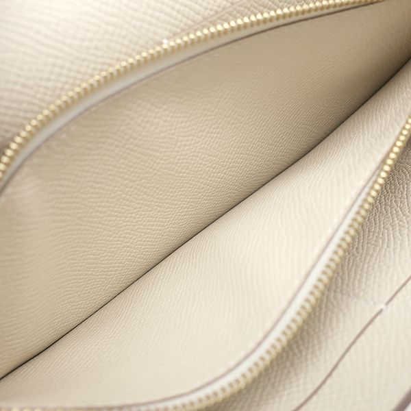 Hermes Wallet Kelly Long to Go Veau Epsom Craie Gold — view 8