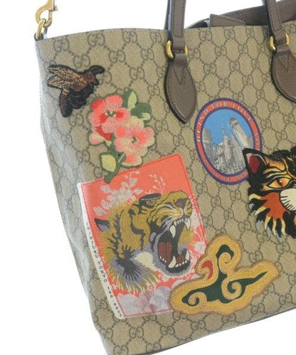 Gucci GG Supreme 2-Way Tote Bag Beige — view 6