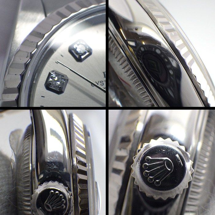 Rolex Watch Datejust Diamond Index Silver Dial Date 18k White Gold SS Automatic — view 6