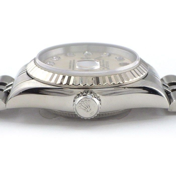 Rolex Watch Datejust Diamond Index Silver Dial Date 18k White Gold SS Automatic — view 2