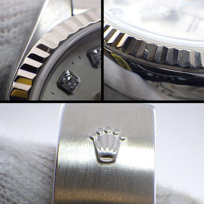 Rolex Watch Datejust Diamond Index Silver Dial Date 18k White Gold SS Automatic — view 7
