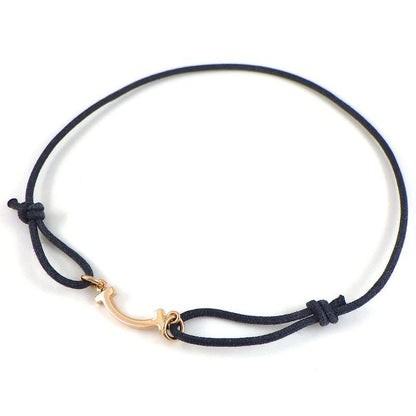 Tiffany & Co Bracelet T Smile Mini Black Code 18k Pink Gold