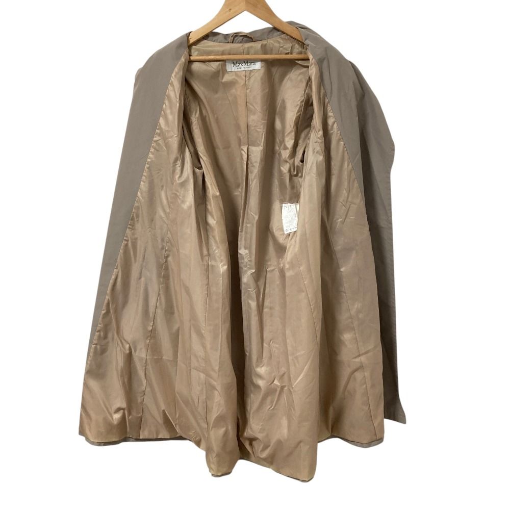 Max Mara Stitch Design Nylon Coat Greige Jacket Fall Winter 38 — view 3