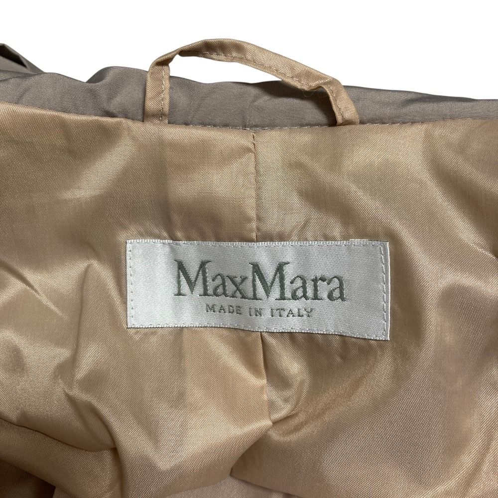 Max Mara Stitch Design Nylon Coat Greige Jacket Fall Winter 38 — view 7