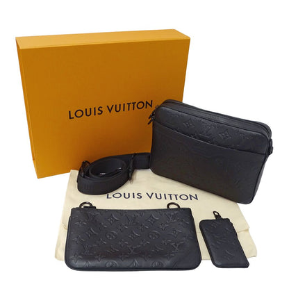 Louis Vuitton Monogram Shadow Shoulder Bag Trio Messenger Noir Black — view 7