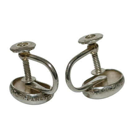 Tiffany & Co Elsa Peretti 925 Bean Earrings Silver — view 3