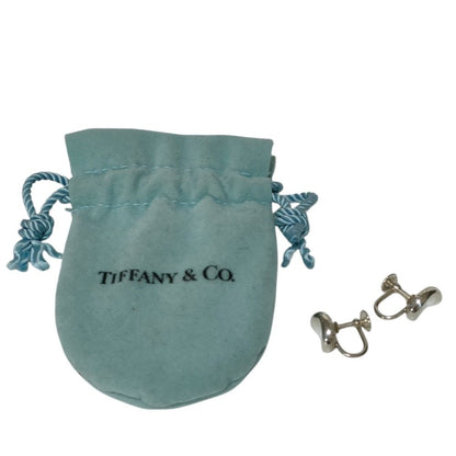 Tiffany & Co Elsa Peretti 925 Bean Earrings Silver — view 6