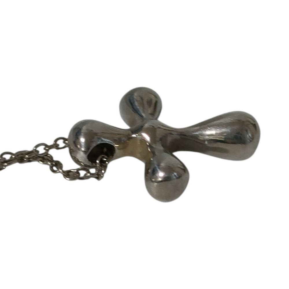 Tiffany & Co Small Cross Chain Pendant 925 Sterling Silver — view 4