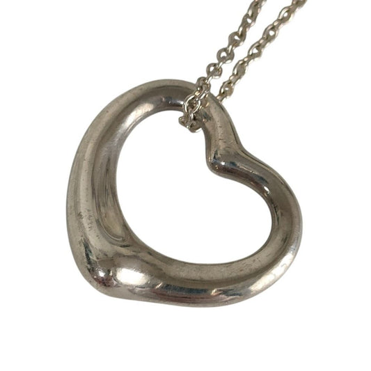 Tiffany & Co Elsa Peretti Open Heart Large Chain Pendant 925 Sterling