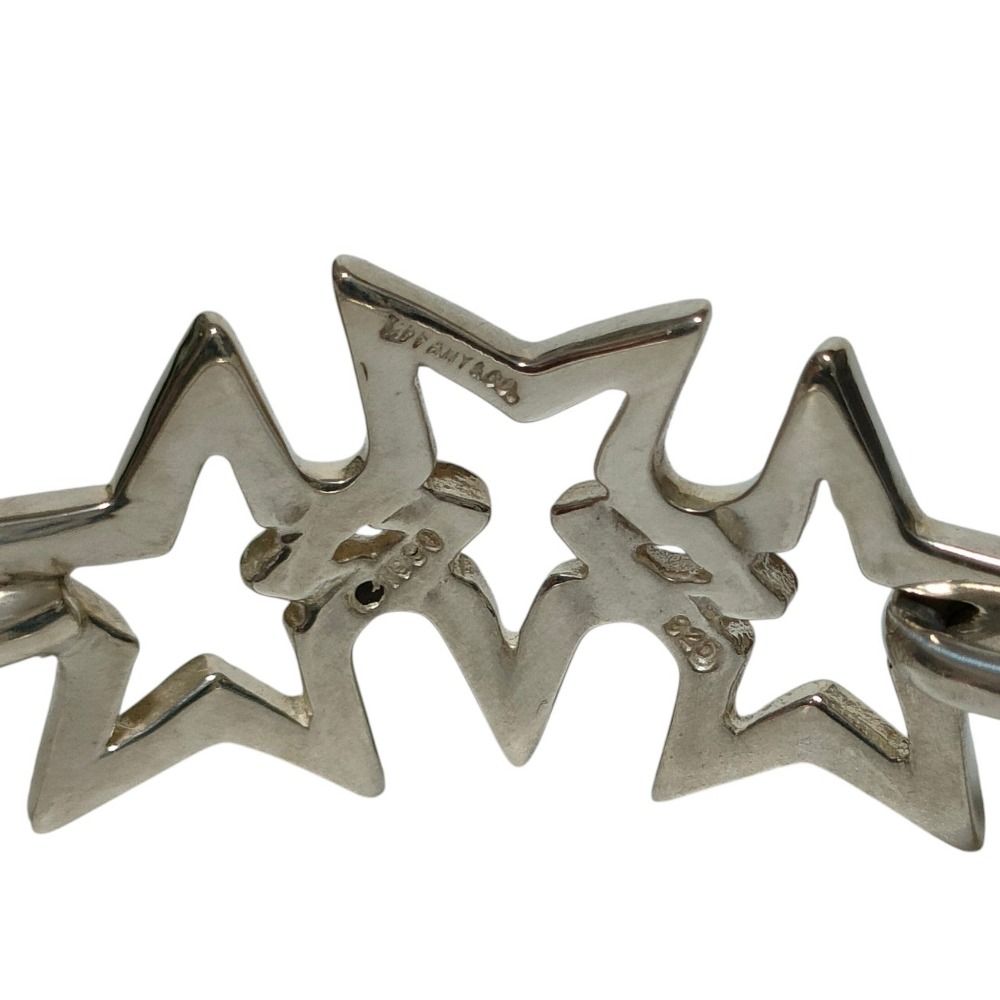 Tiffany & Co 925 Triple Star Bracelet Bangle Silver — view 7