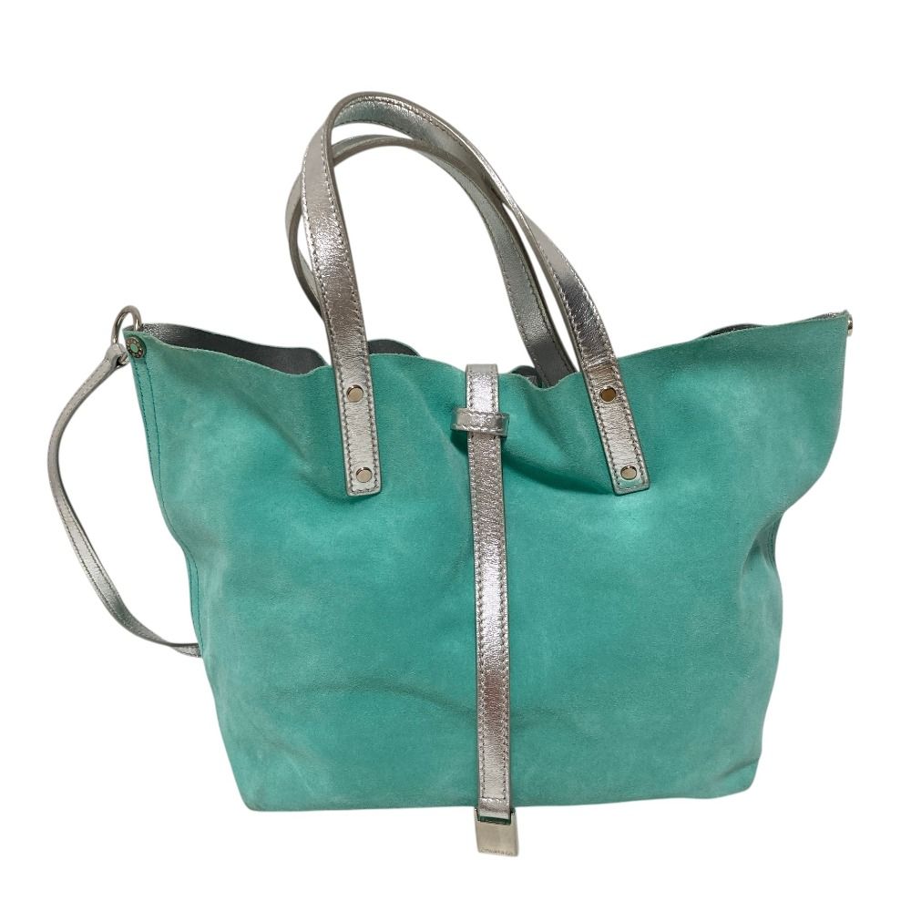 Tiffany & Co Reversible Tote Bag Blue Silver Colored — view 2