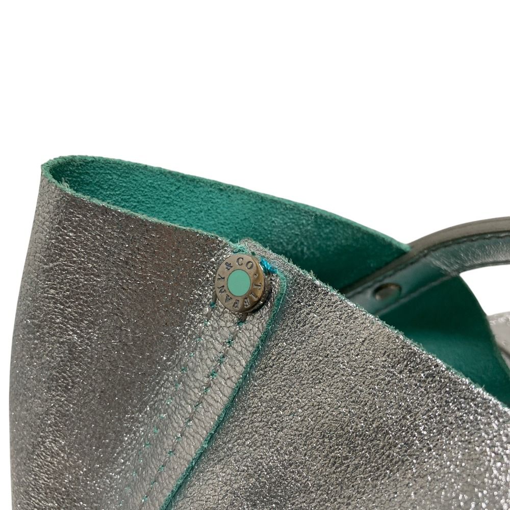 Tiffany & Co Reversible Tote Bag Blue Silver Colored — view 8