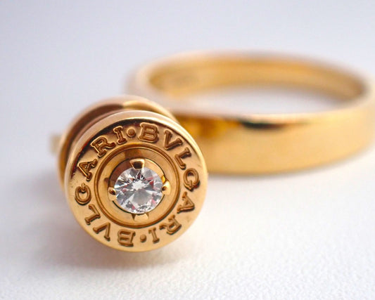 Bvlgari Element Diamond Ring 750 Yellow Gold