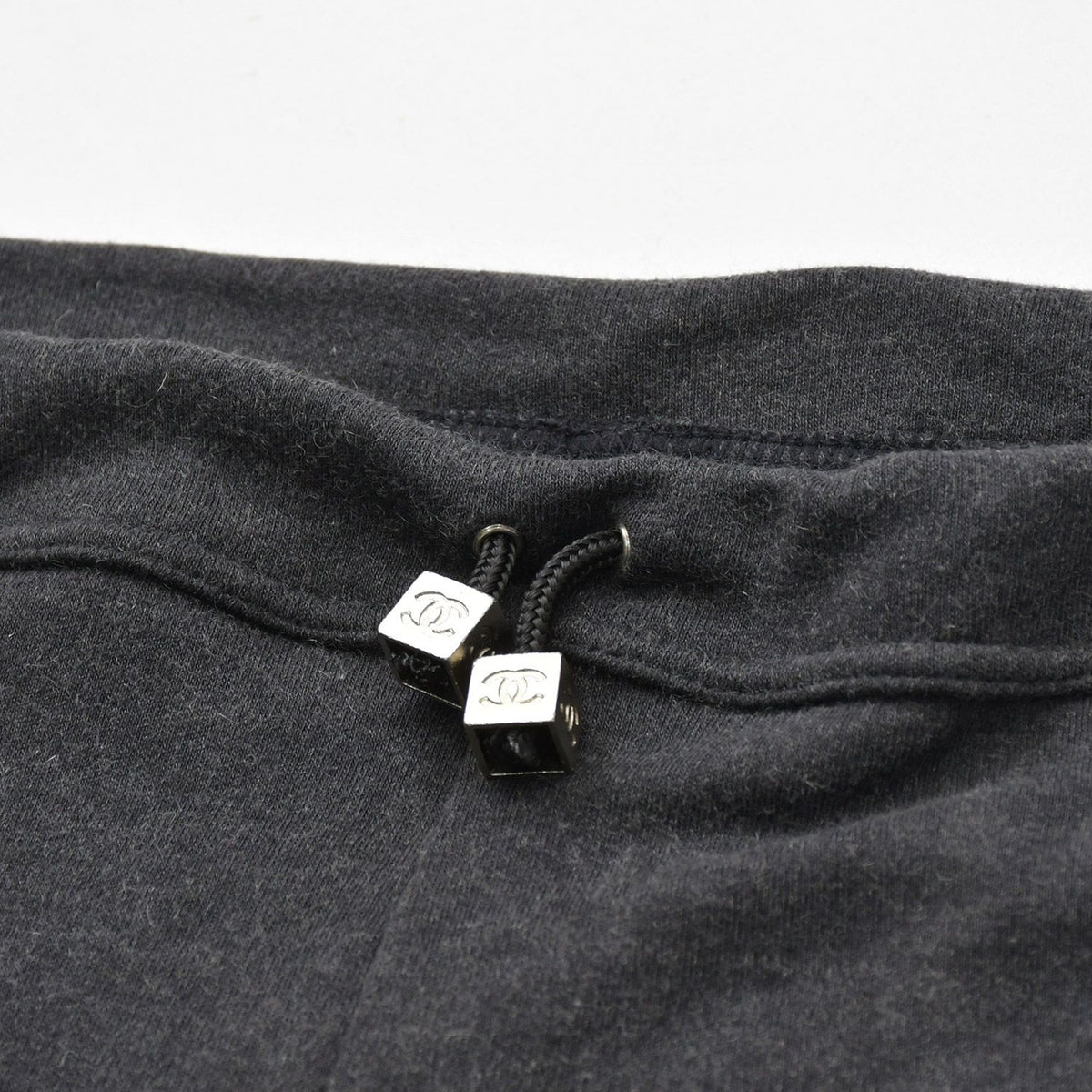 Chanel Pants Sweatpants Sports Line Side Cotton Gray Black Silver — view 3