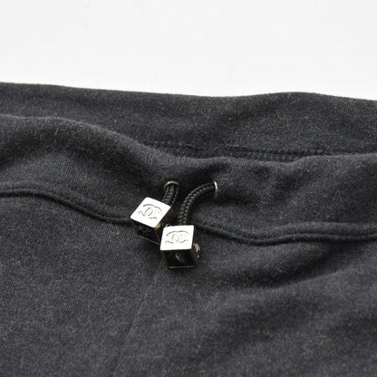Chanel Pants Sweatpants Sports Line Side Cotton Gray Black Silver — view 3