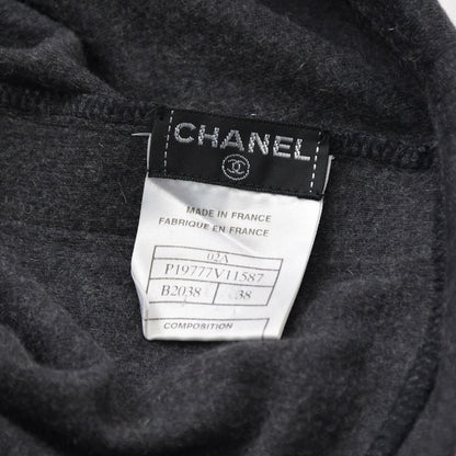Chanel Pants Sweatpants Sports Line Side Cotton Gray Black Silver — view 6