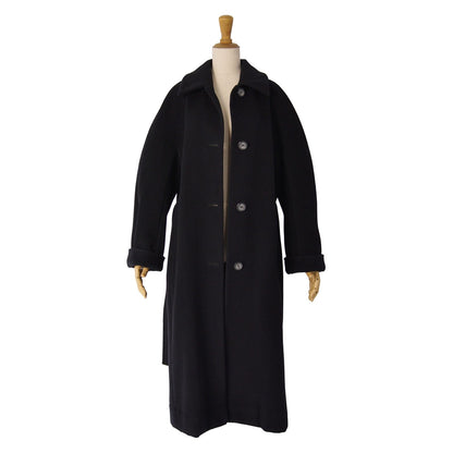 Max Mara Coat Long with Belt Wool Black — view 4