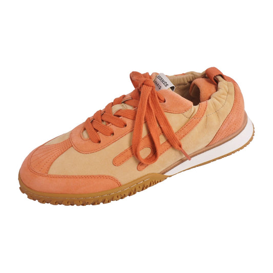 Hermes Sneakers Jet Low Cut Shoes Suede Leather Orange