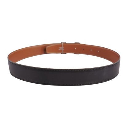 Hermes Vintage Belt Reversible H Logo Constance Buckle 74 Leather Black — view 3