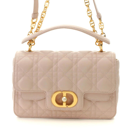 Dior Cannage Jolly Top Handle Bag Small Light Pink Handbag Leather