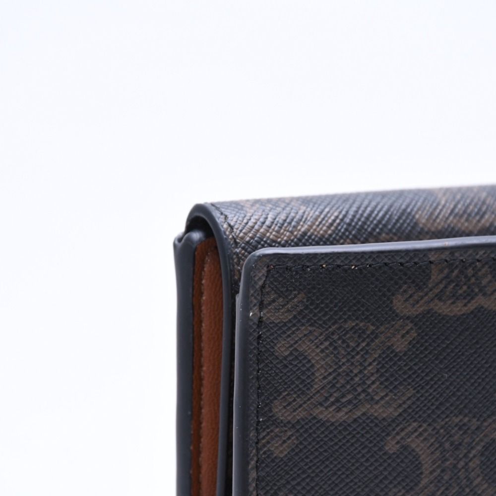 Celine Travel Kit Triomphe Canvas Amenity Calfskin Brown Gold Vanity Bag — view 6