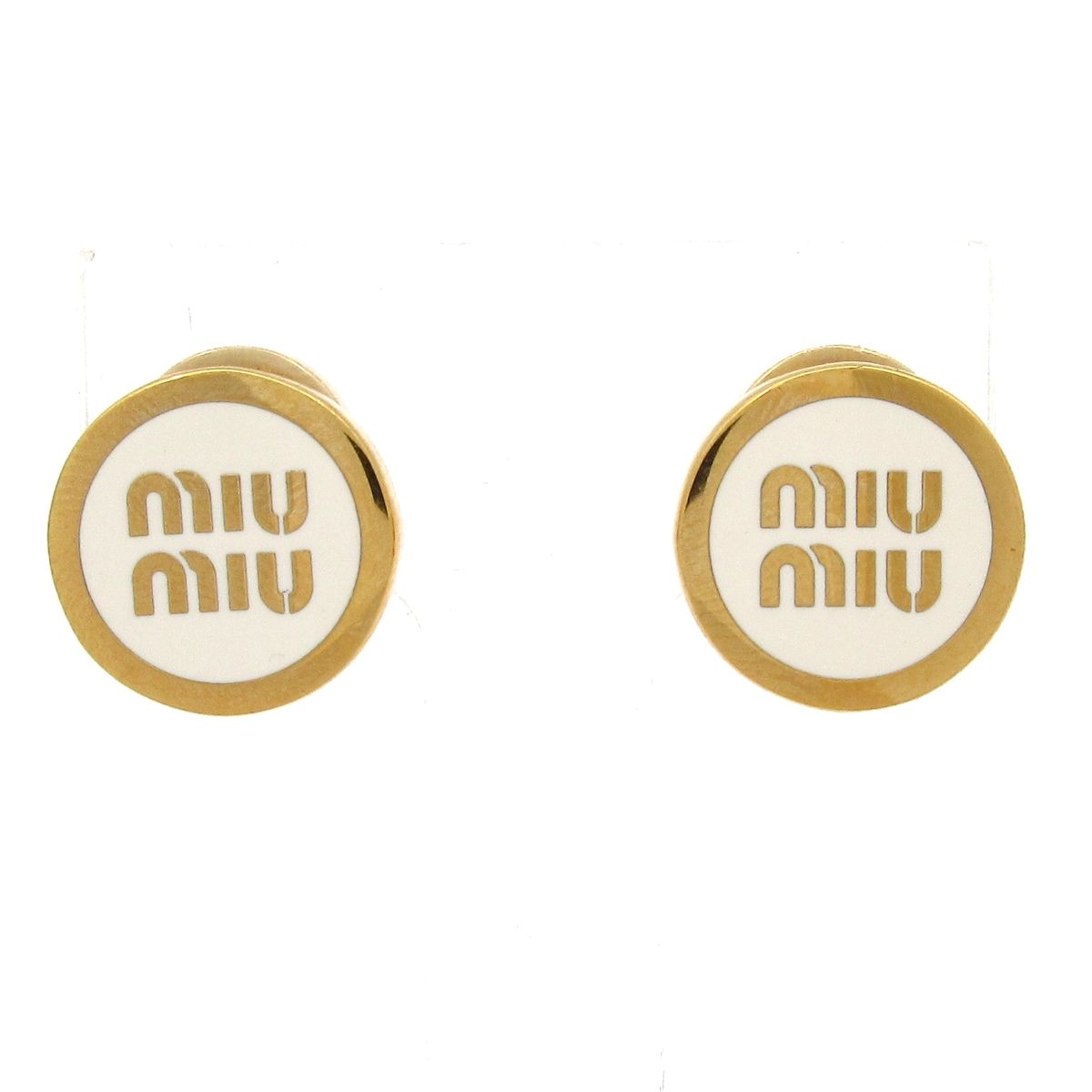 Miu Miu Earrings Gold White