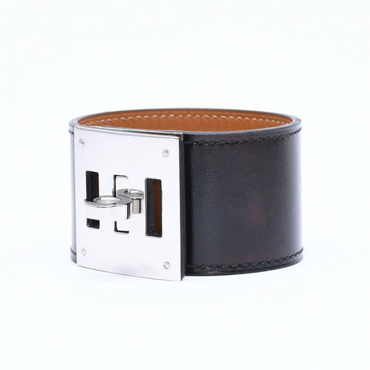 Hermes Kelly Dog Bracelet Black Silver