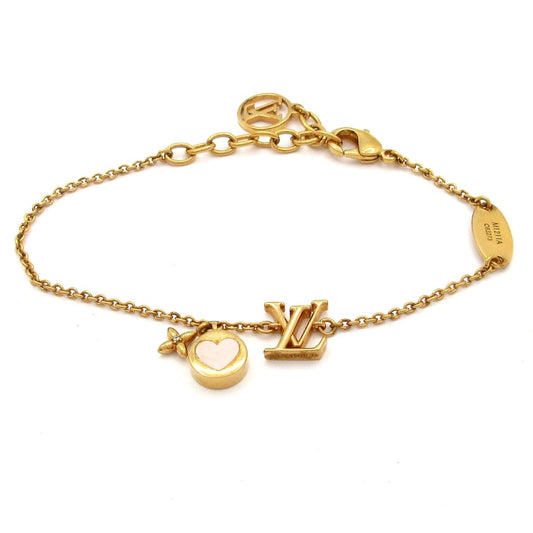 Louis Vuitton Bracelet LV Iconic Heart Gold Pink