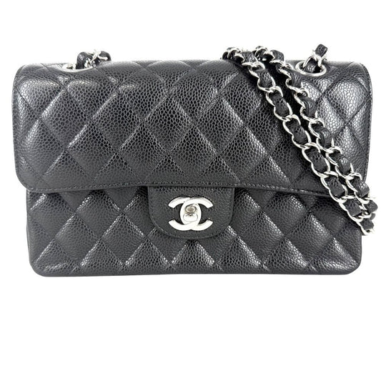 Chanel Shoulder Bag Quilted 23 Double Chain Flap Crossbody CC Logo Turnlock