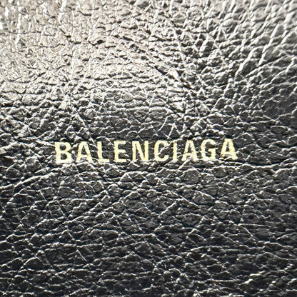Balenciaga 2-Way Barbes Graffiti Tote Bag Shoulder Crossbody Leather Black White — view 5