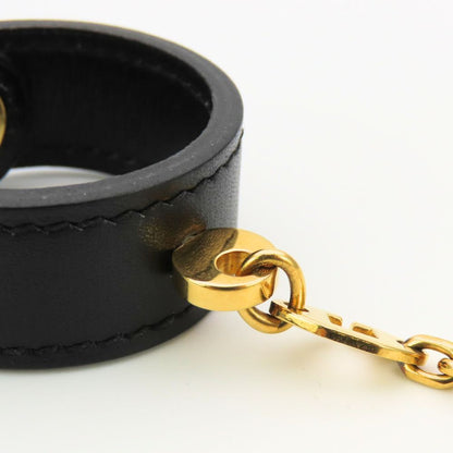 Hermes Glove Holder Leather Metal Black Gold Gloves — view 5